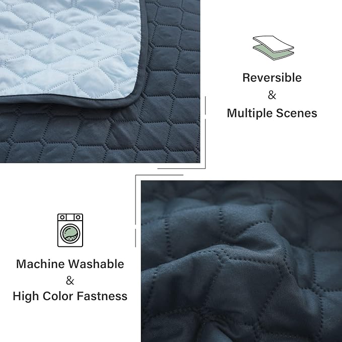 Exclusivo Mezcla Reversible California King Quilt Set, Soft Microfiber - Image 6
