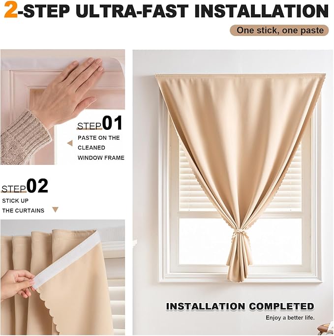 Adhesive Curtains for Window - Image 2