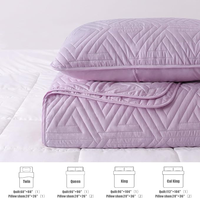Whale Flotilla Soft Geometric King Quilt Set - Image 5