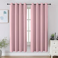 CUCRAF Blackout Curtains 63 inch Length 2 Panels Set, Room Darkening Drapes by CUCRAF