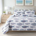 SLPR - Coastal Nautical Fish Quilt Set, King by SLPR