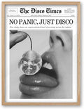 iHery 16x20in No Panic Just Disco Framed Newspaper Wall Art | Natural OAK Wood by iHery