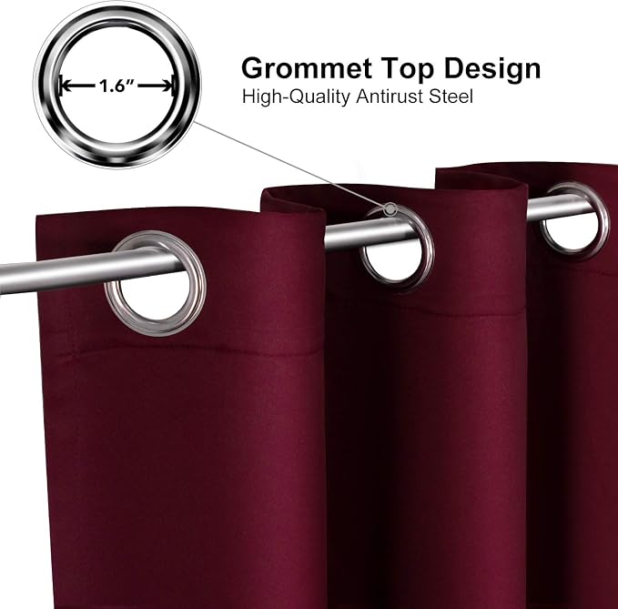 ChrisDowa Room Divider Curtains 96 Inch Length Sliding Door Curtain 1 Panel | - Image 3