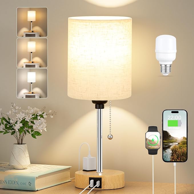 Small Bedside Table Lamp for Bedroom, Desk Lamp - Image 7