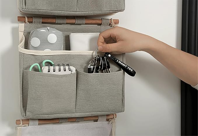 2 Pack Wall Hanging Storage Caddy Bags Locker Organizer Basket - Image 2