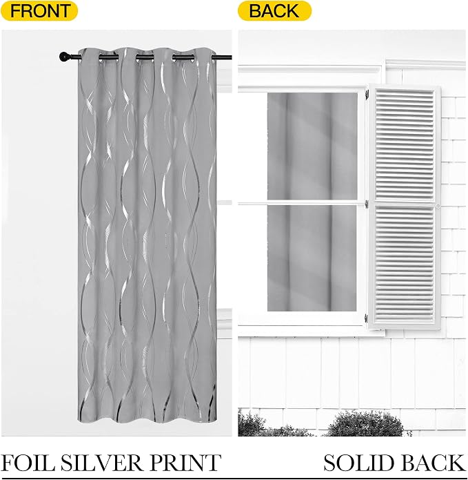 NICETOWN Kitchen Blackout Curtain Panels, 34 by 45 Inch, Window Treatment - Image 6