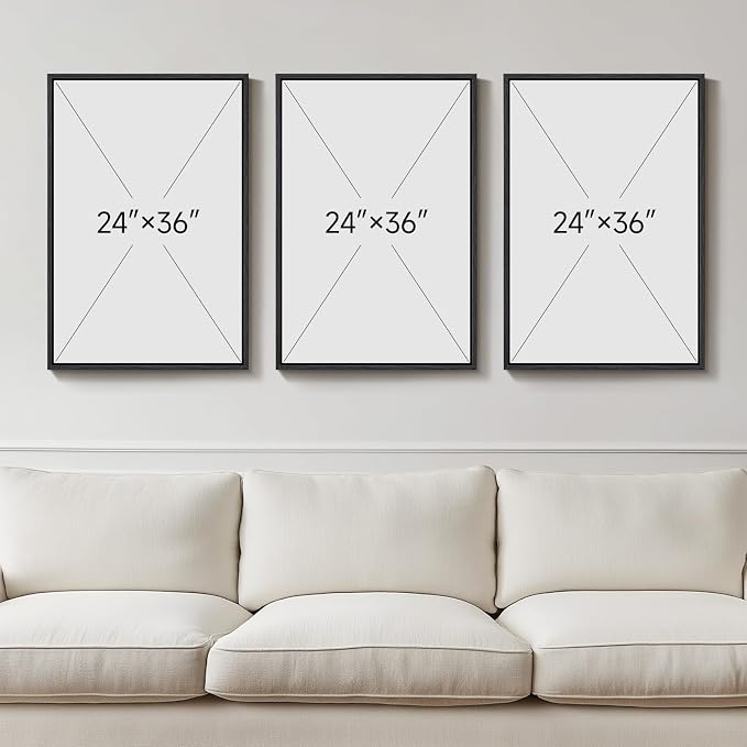 Large Framed Black and White Abstract Wall Art - Image 6