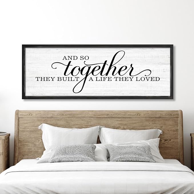 Rutiyoka Farmhouse Wall Decor: 'and so Together They Built a Life They Loved' by Rutiyoka