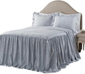 Lush Decor Ticking Stripe Bedspread Full Size 3 Piece Set Navy by LushDecor