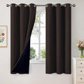 YoungsTex Dark Brown 100% Blackout Curtains 63 Inch Length, Room Darkening by YoungsTex