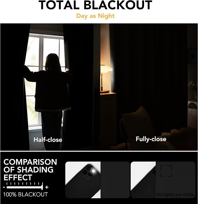 Deconovo 100% Blackout Curtains - Image 6