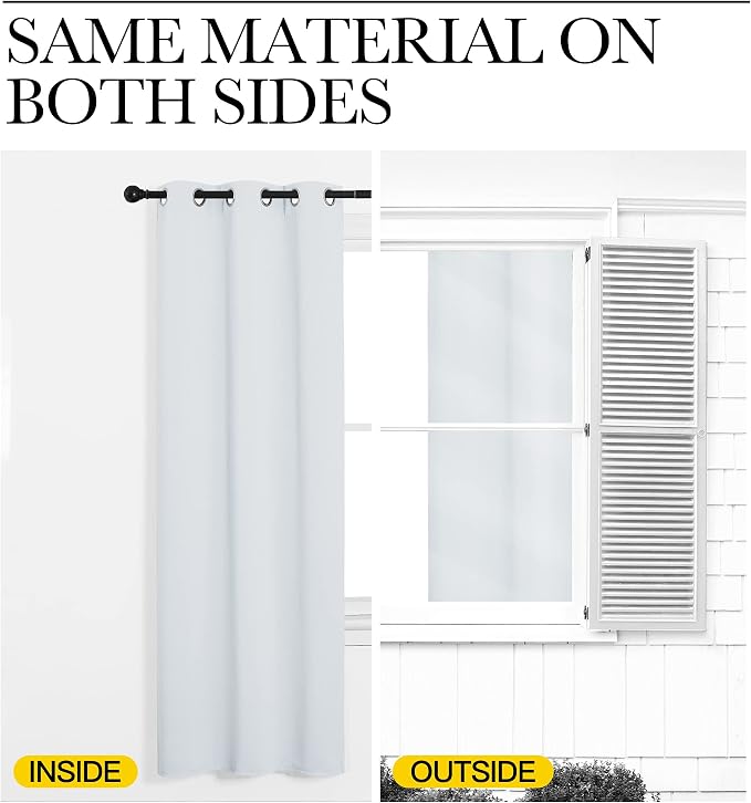 NICETOWN Room Darkening Draperies Curtains Panels, Window Treatment Thermal - Image 4