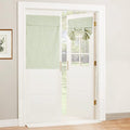 RYB HOME Natural Linen Textured French Door Window Curtains 100% Blackout | by RYBHOME