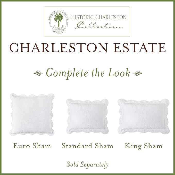 Charleston Estate Modern Farmhouse Floral Matelasse Bedspread - Image 8