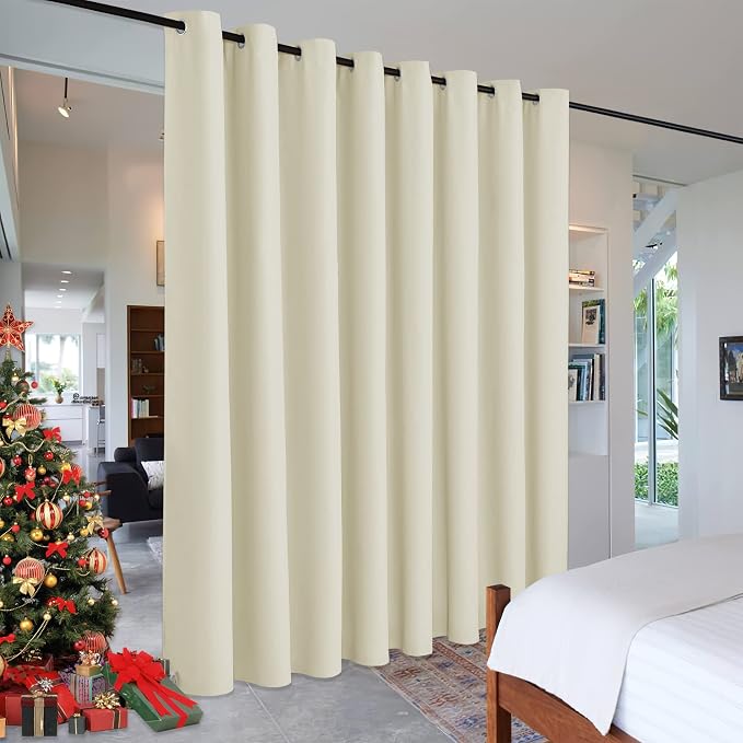 RYB HOME Privacy Room Divider Curtains Extra Wide Blackout Partitions | Noise & by RYBHOME