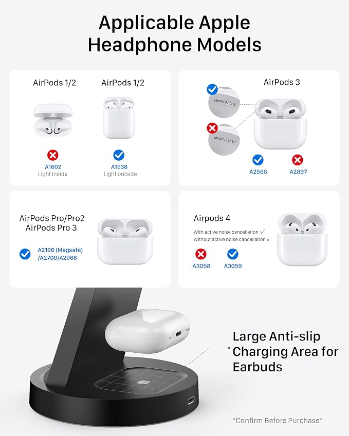 Anlmz 3 in 1 Charging Station for iPhone, Wireless Charger for iPhone 17 16e 16 - Image 5