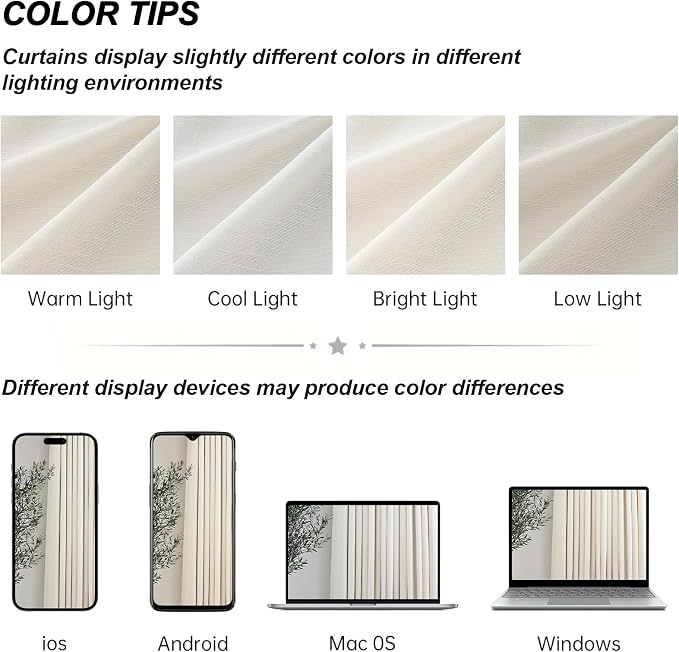 Topfinel Pinch Pleated Full Blackout Linen Curtains 84 Inch - Image 2