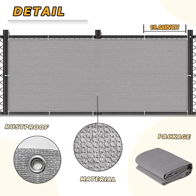 LOVE STORY 3' x 10' Balcony Privacy Screen Cover - Image 6