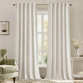 MIULEE Velvet Curtains 52x84 inches 2 Panels Ivory Room Darkening Curtains | by MIULEE
