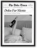 iHery 16x20in Dolce Far Niente Black Framed Newspaper Wall Art | Premium Black by iHery