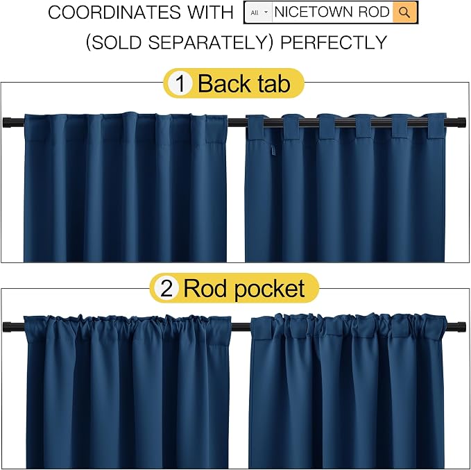 NICETOWN Blackout Curtain Panels Window Draperies - Image 3