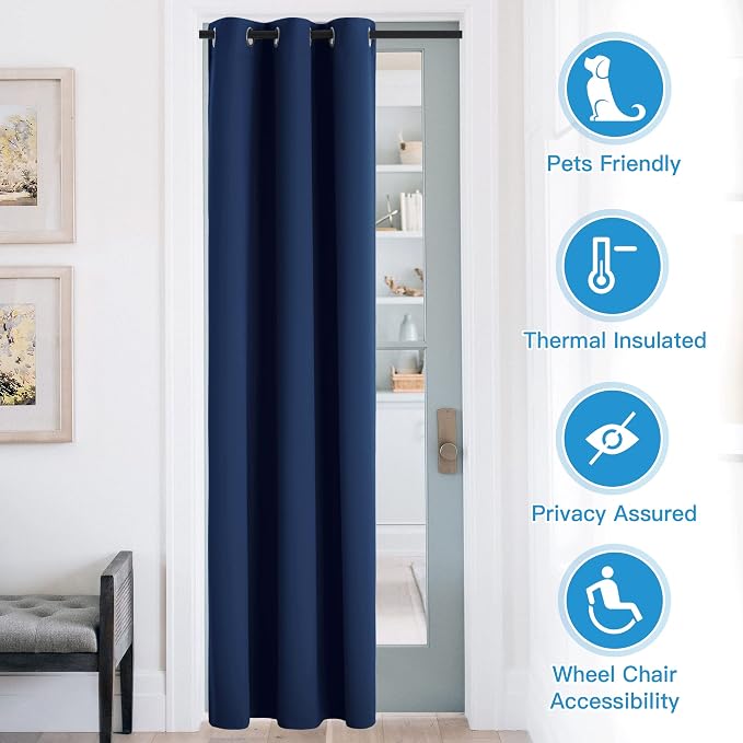 RYB HOME Blackout Curtains for Bedroom Closet Living Room Nursery Dining | - Image 3