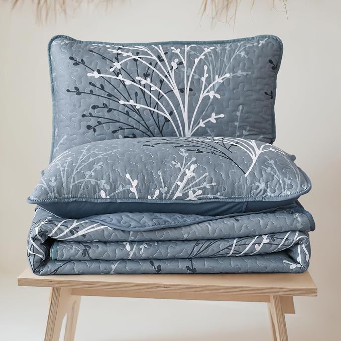 DJY Quilt Set King Size, Branch Floral Bedding Set - Image 7
