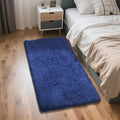 Blue 3x5 Area Rugs for Bedroom, Fluffy Shag Rug Small Carpet Bedside Rug | by Yongyangjuxi