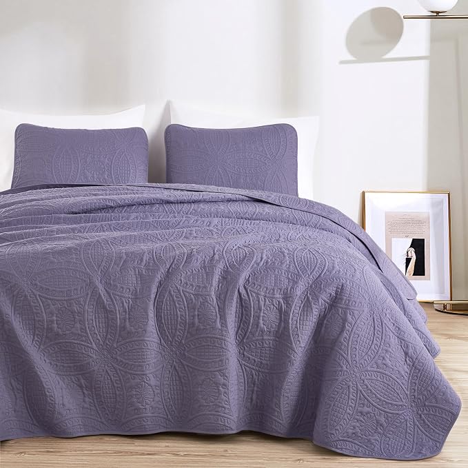 Chezmoi Collection Austin King Oversized Bedspread Set, 3-Piece Pinsonic - Image 2