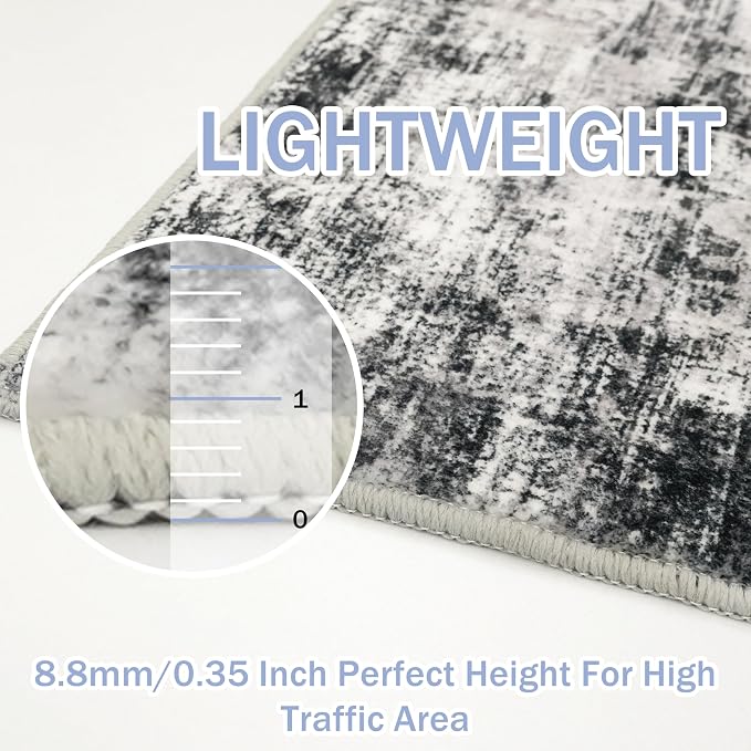 Abstract Runner Rug 3x6 Ft Washable Runners - Image 6