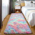 Colorful Rainbow Runner Rugs for Bedroom Living Room, Fluffy 2x6 Bedside by ONASAR