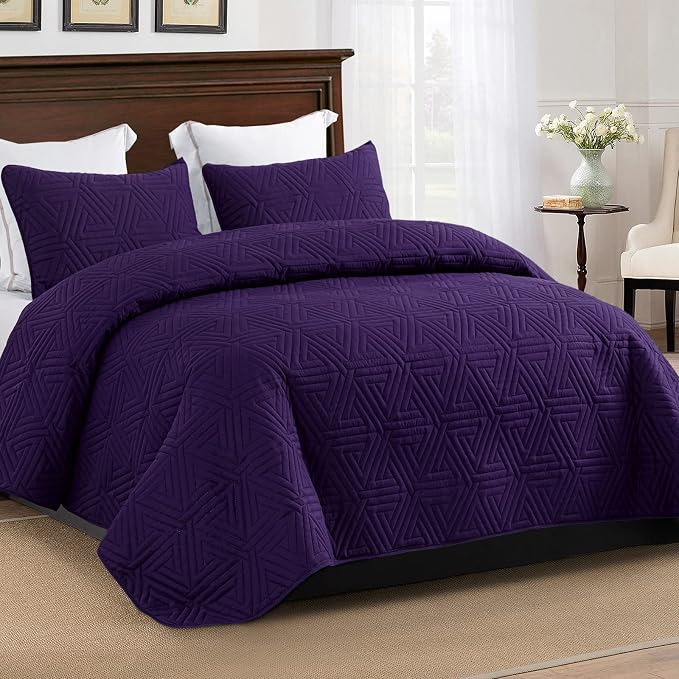 Whale Flotilla Soft Geometric Cal King Quilt Set - Image 2