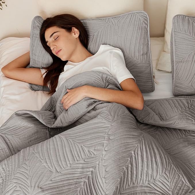 Exclusivo Mezcla California King Quilt Bedding Set, Microfiber Bedspreads | - Image 4