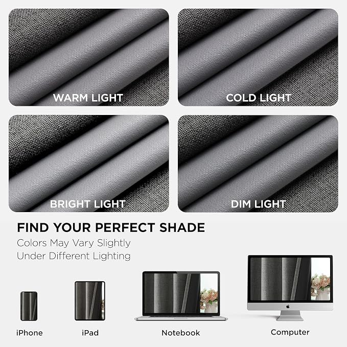 Joydeco Blackout Curtains 84 Inches Long 2 Panels Burg, Room Darkening Curtains - Image 9