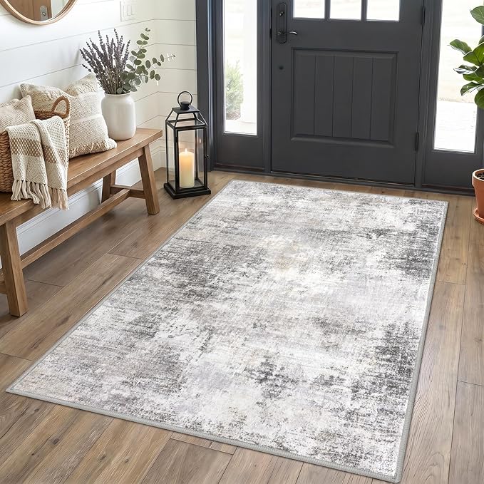 Abstract Area Rug 4x5 Ft Washable Rugs by iOhouze