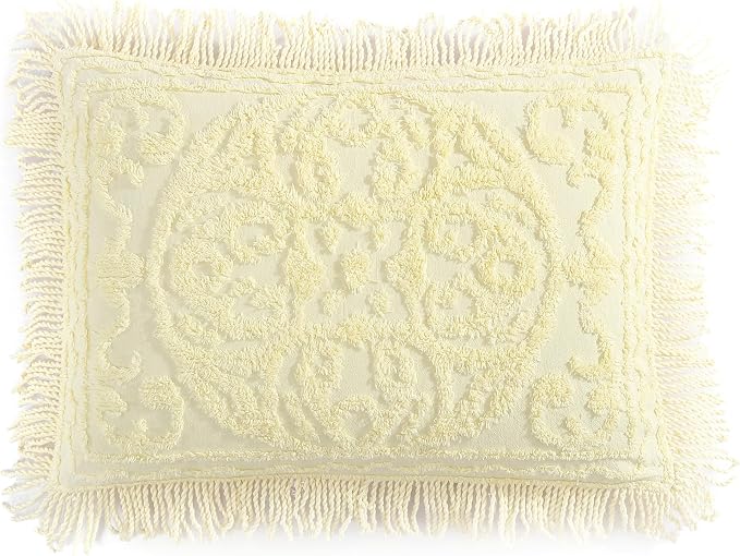 Beatrice Home Fashions Medallion King Cotton Chenille Sham, cozy plush 100% by BeatriceHomeFashions
