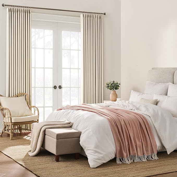 Long Large Pinch Pleated Curtains 144 Inches Long, Memory Shape Room Darkening - Image 4