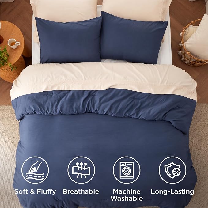 Bedsure Oversized Queen Comforter Set, 3 Pieces GentleSoft™ Bed Set, 1 - Image 4