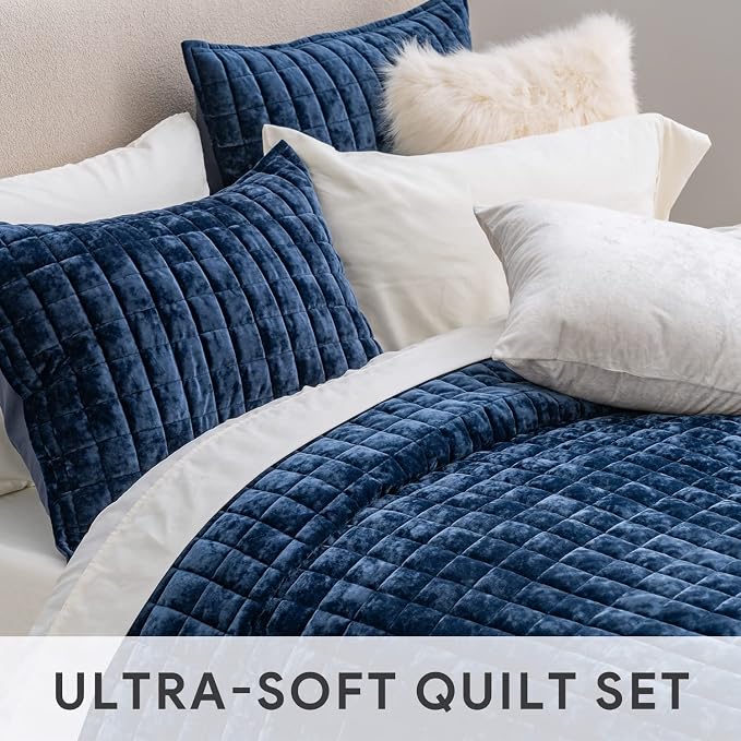 RECYCO Velvet Quilt Set, Oversized California King 118"x106", Ultra Soft - Image 4