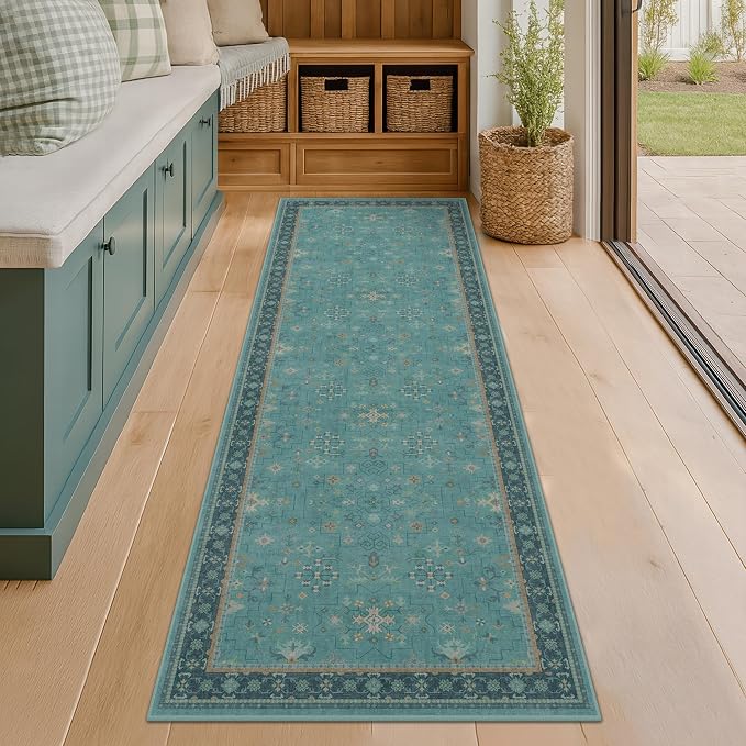 Boho 2x7 Long Non Slip Kitchen Rug Runner - Image 3