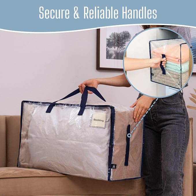 VENO 6 Pack Clear Extra Large Moving Bags & Storage Totes, Heavy Duty Organizer - Image 5
