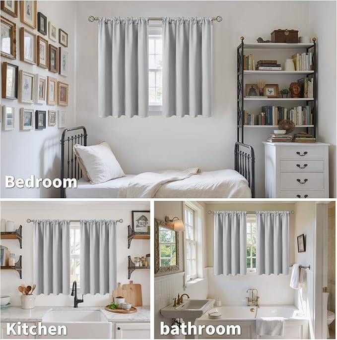 BGment Blackout Curtains 30 Inches Long - Image 2