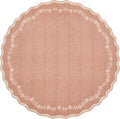 GarveeHome Large Round Rug 8ft Scalloped Washable Circle Living Room Rug | Soft by GarveeHome