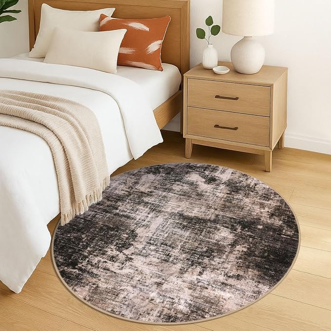 Round Area Rug 5 Ft Circle Entryway Rugs Round Washable Door Mat Indoor Entrance - Image 8
