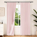 Etherealveil Baby Pink Pinch Pleated Blackout Curtains 2 Panels 52"x84" | Back by Etherealveil