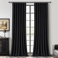 QJmydeco Black Curtains for Bedroom 90 Inch Long 2 Panels Set by QJMYDECO