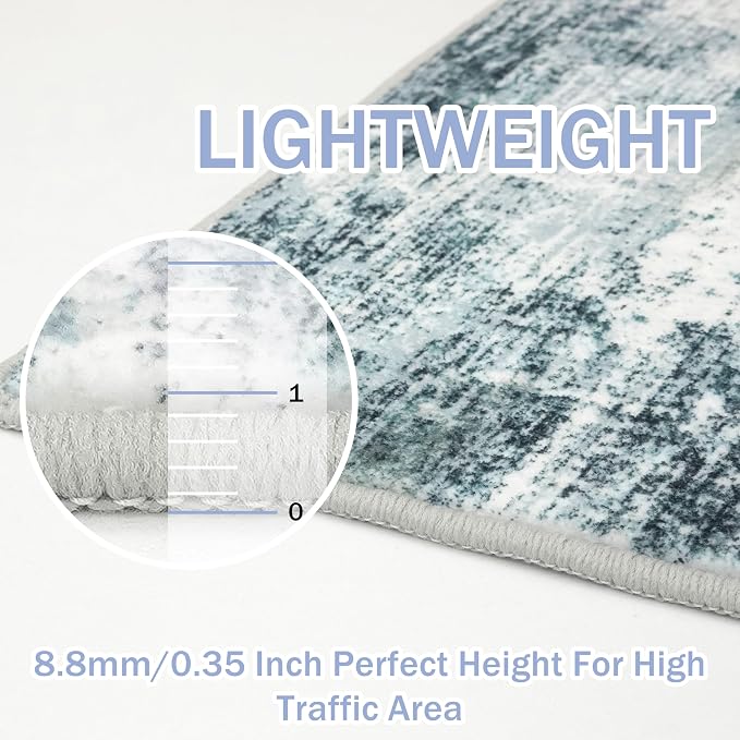 Abstract Area Rug 3x5 Ft Washable Rugs - Image 5
