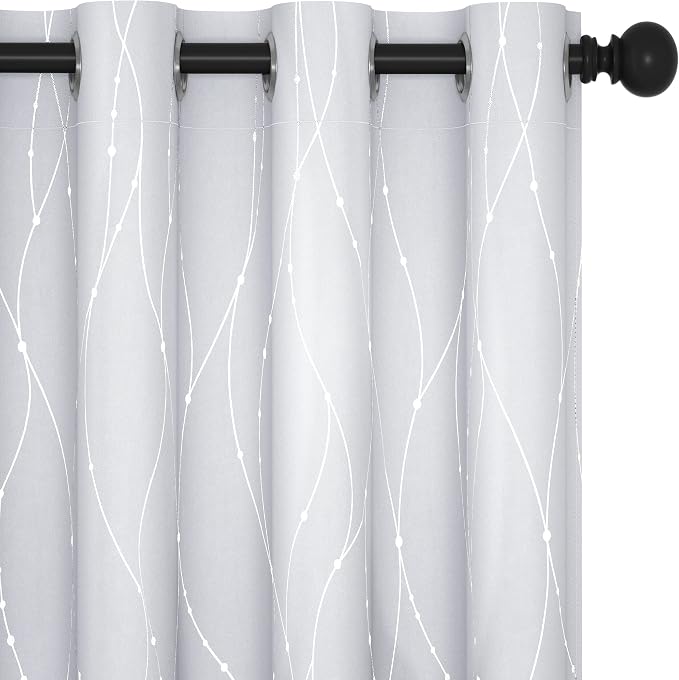 Deconovo Living Room Curtains 108 Inch Long, Thermal Insulated, Room Darkening - Image 2