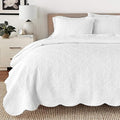 Cozy Line Home Fashions 100% Cotton Victorian Medallion Solid White Matelasse by CozyLineHomeFashions