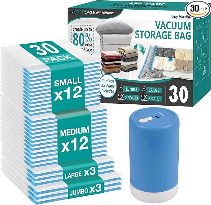 Travel Vacuum Storage Bags by CozyEssential